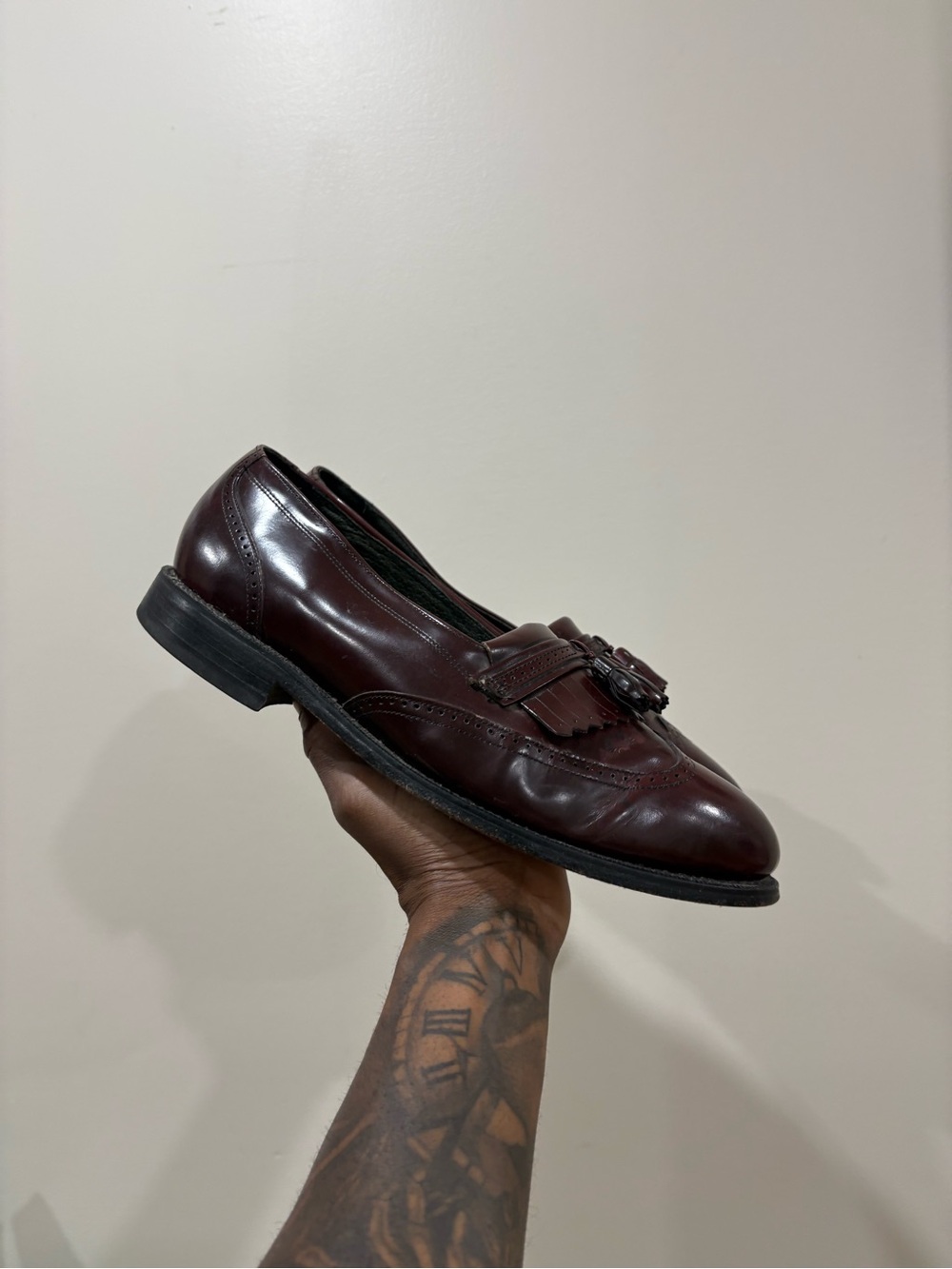 Vintage Leather Tassel Loafers